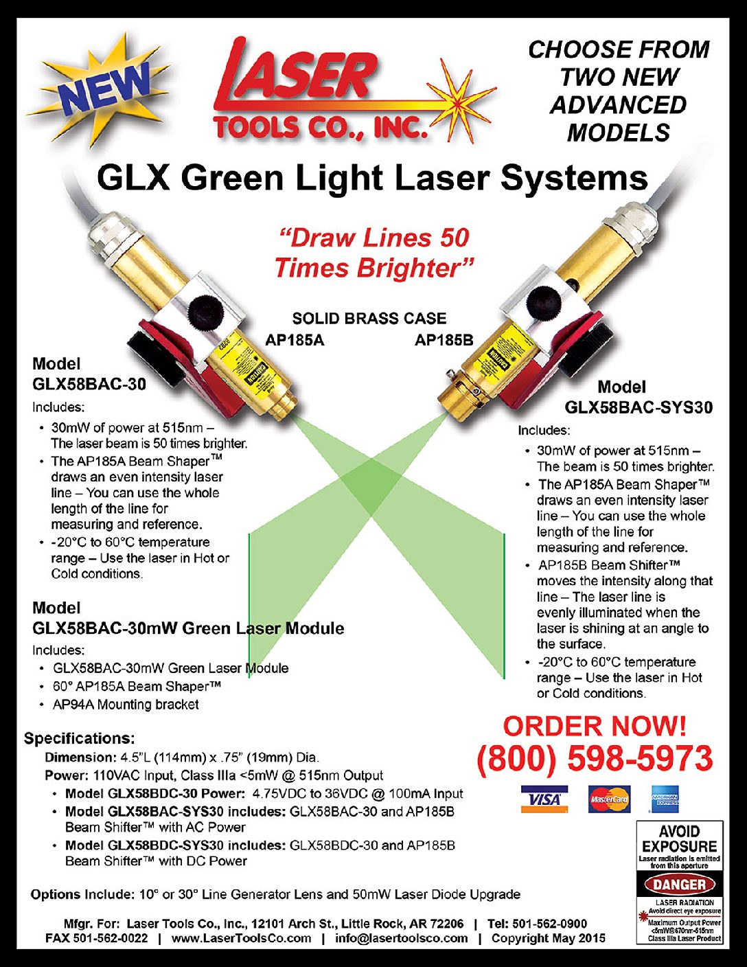 Laser Tools' GLX58SAC Line Laser